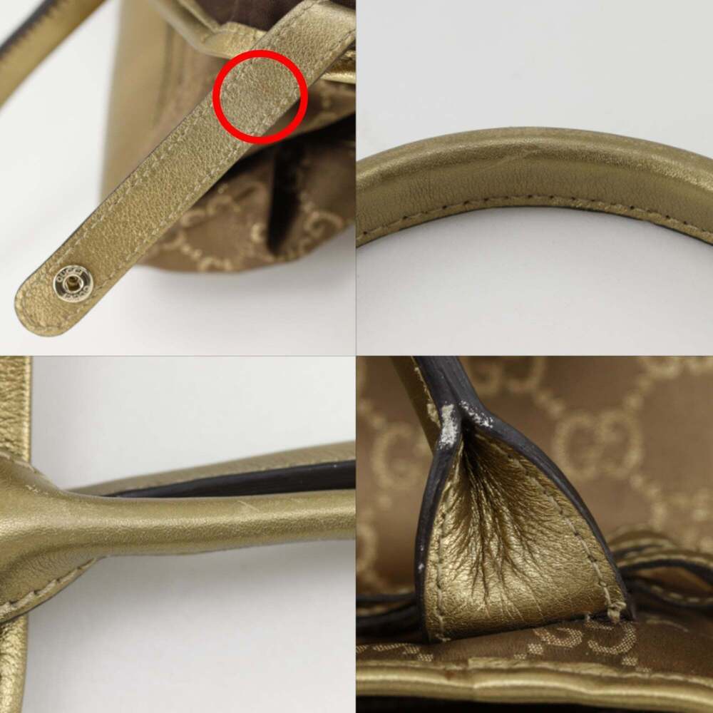 GUCCI Gold Canvas Tote Bag - Picture 16 of 16